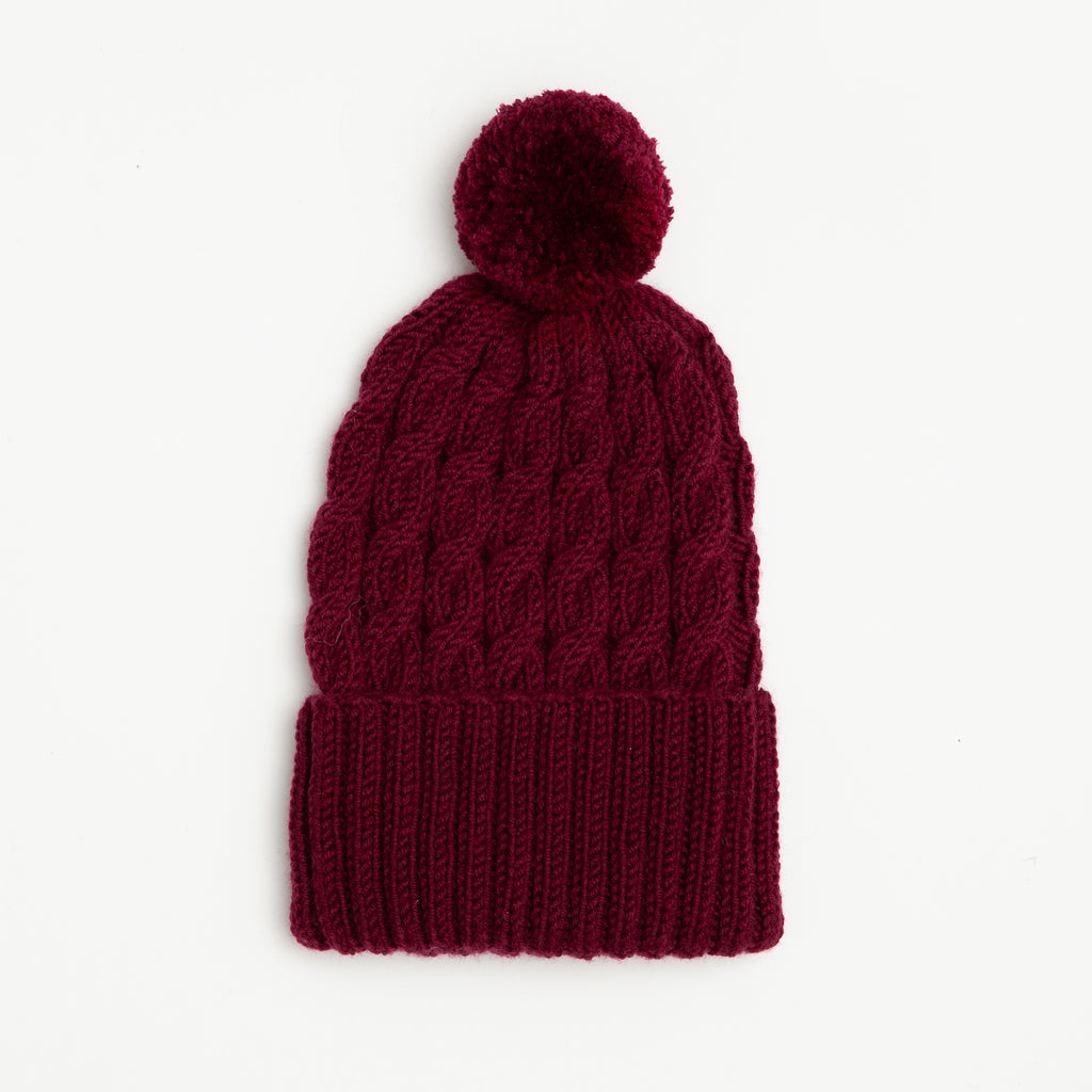 100_MerinoWoolSoftWinterBeanie-Burgundy