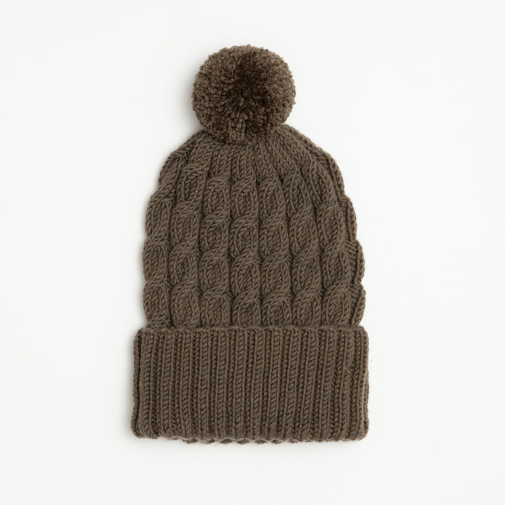 100% Merino Wool Soft Winter Beanie- Moss