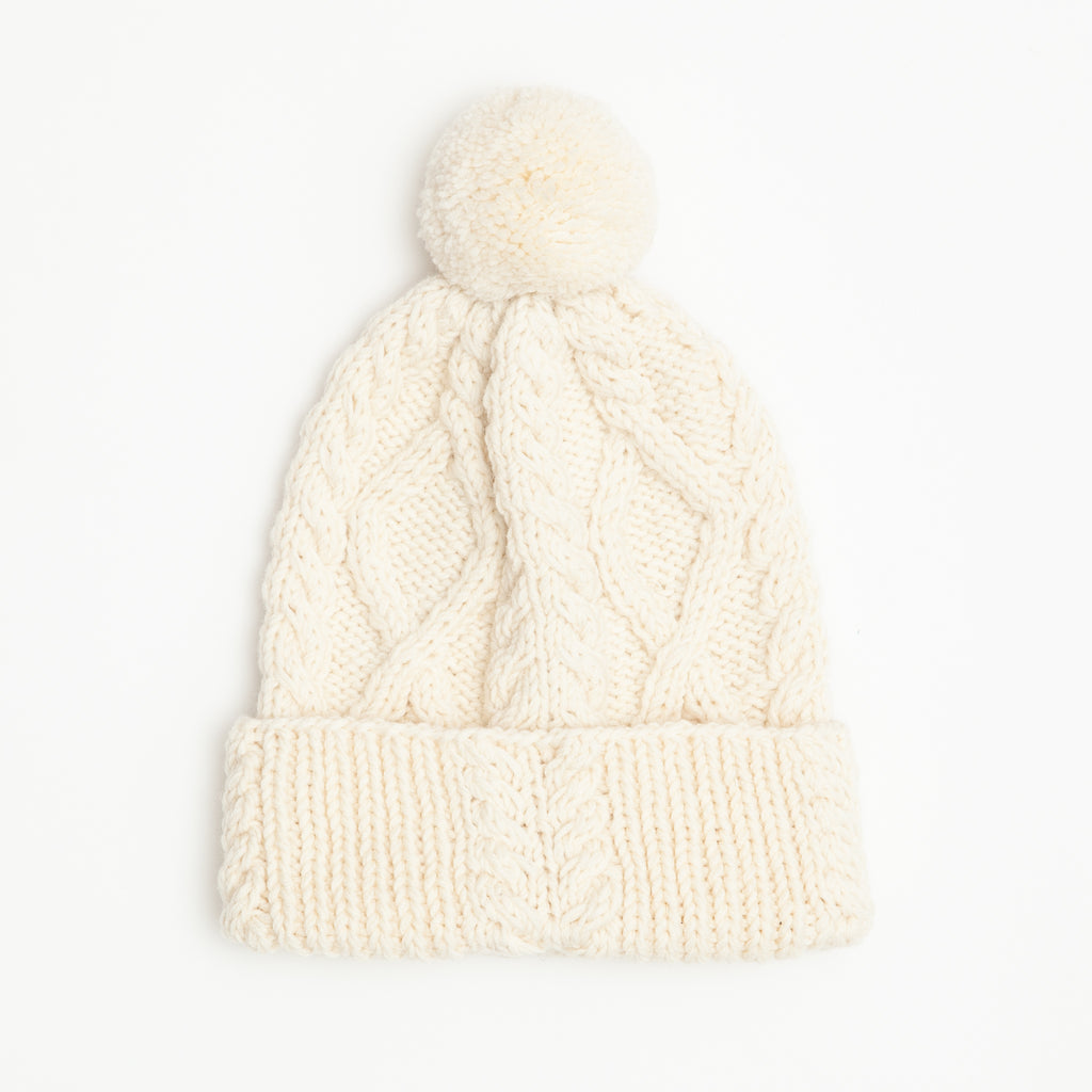 100% Pure Cashmere Hat- Ivory