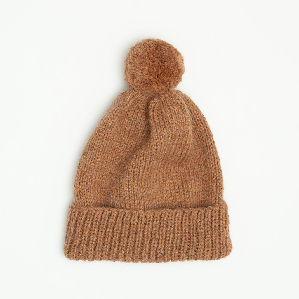 Undyed Alpaca Beanie- Caramel