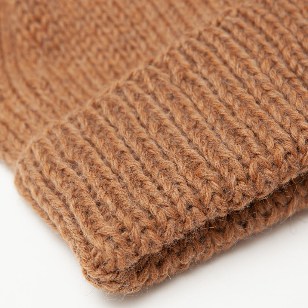 Undyed Alpaca Beanie- Caramel