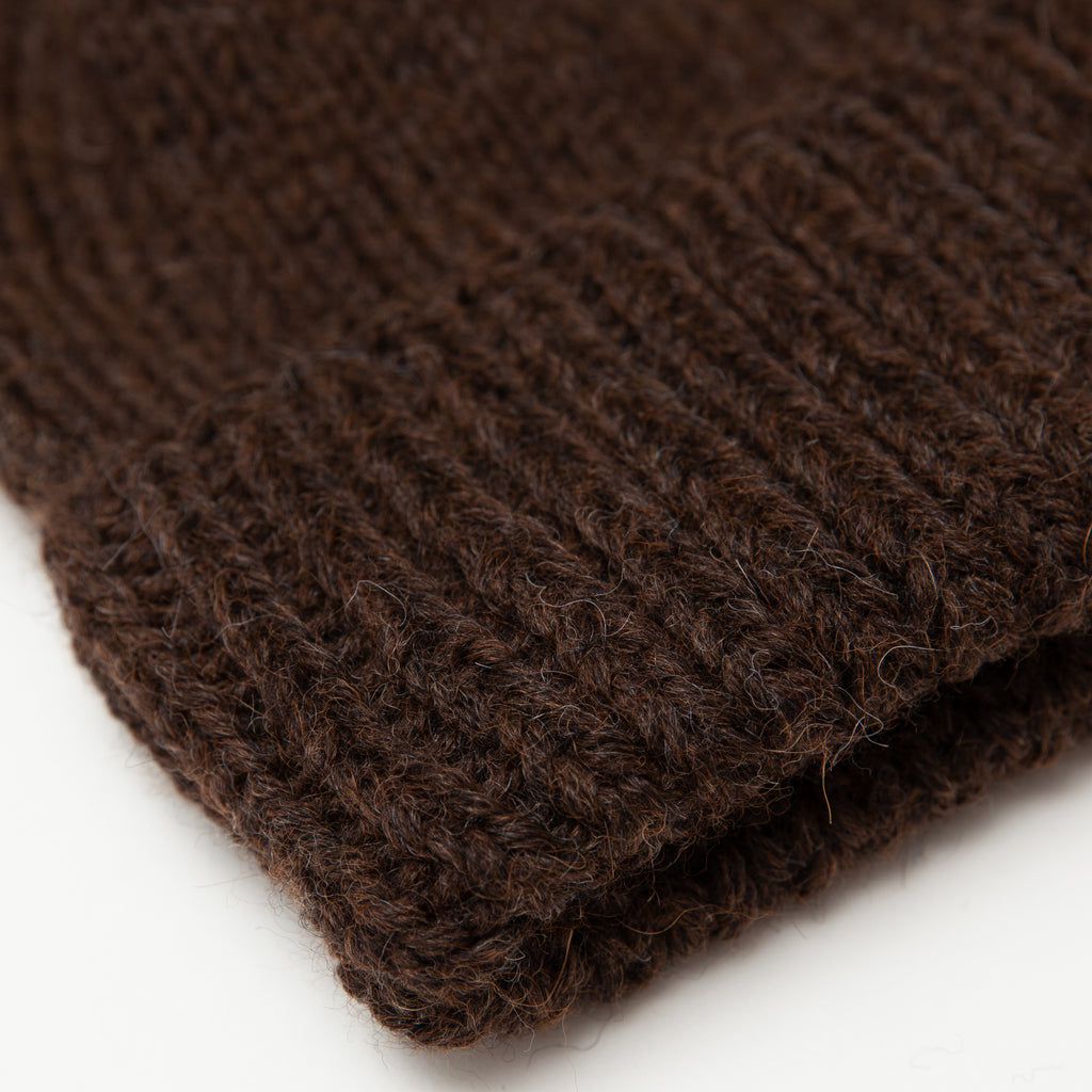 Undyed Alpaca Beanie- Coffee