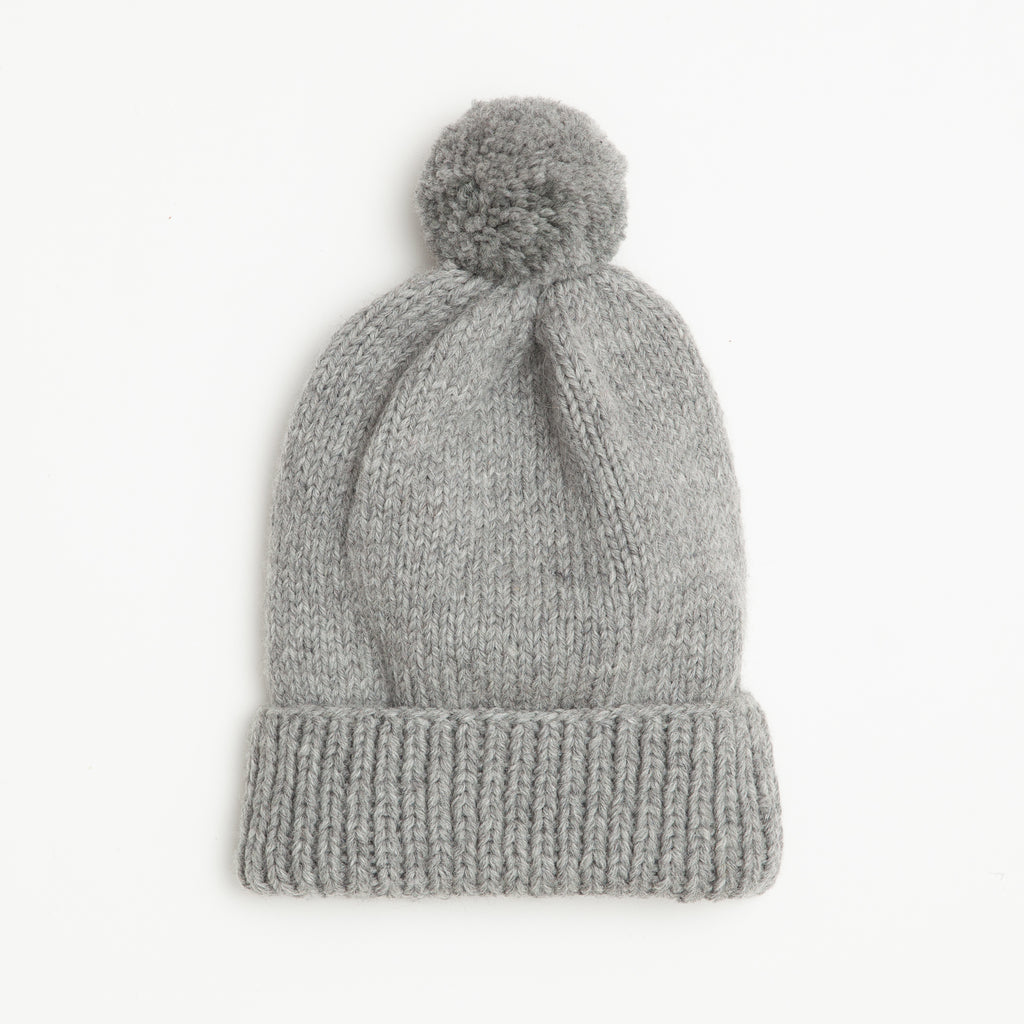 Undyed Alpaca Beanie- Mbura Gray