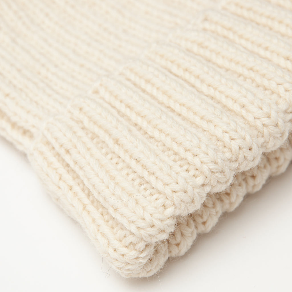 Undyed Alpaca Beanie & Infinity Scarf- Ivory